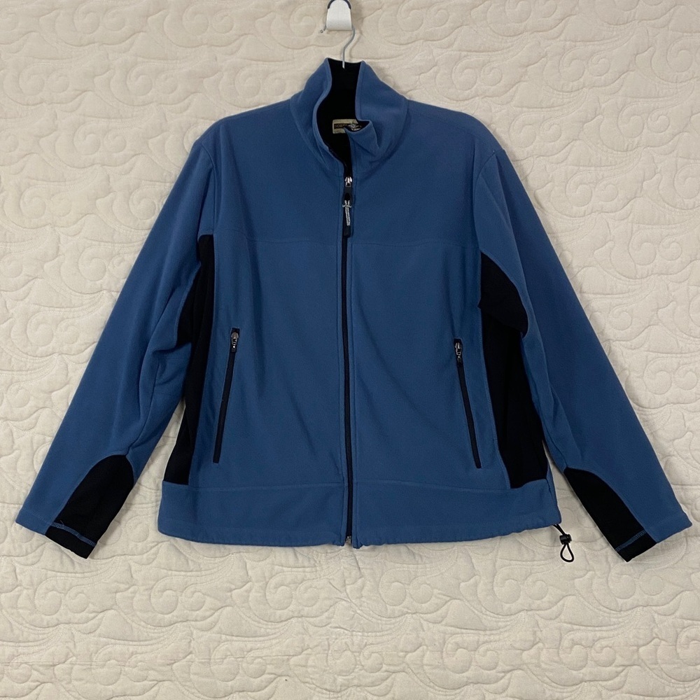 North End Zip Up Fleece Jacket Blue Size Large